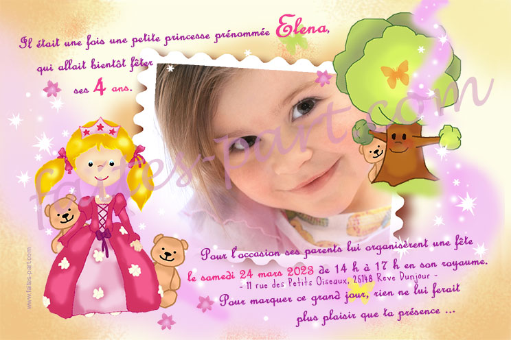 Cartes D Invitation D Anniversaire Princesse Photo