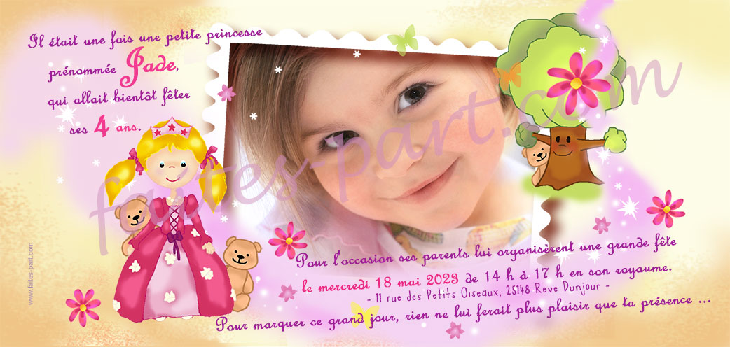 cartes d'invitation d'anniversaire de fête enfants imprimées en France